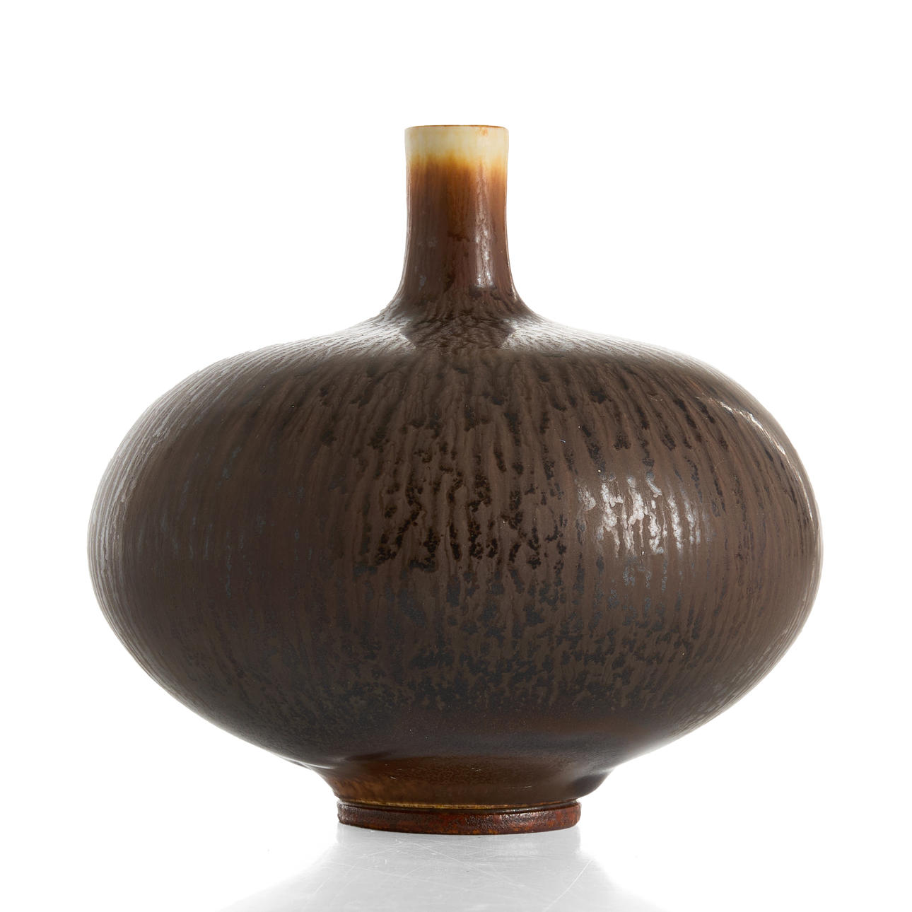 BERNDT FRIBERG (SVERIGE, 1899–1981). vase, stoneware, brown hare's