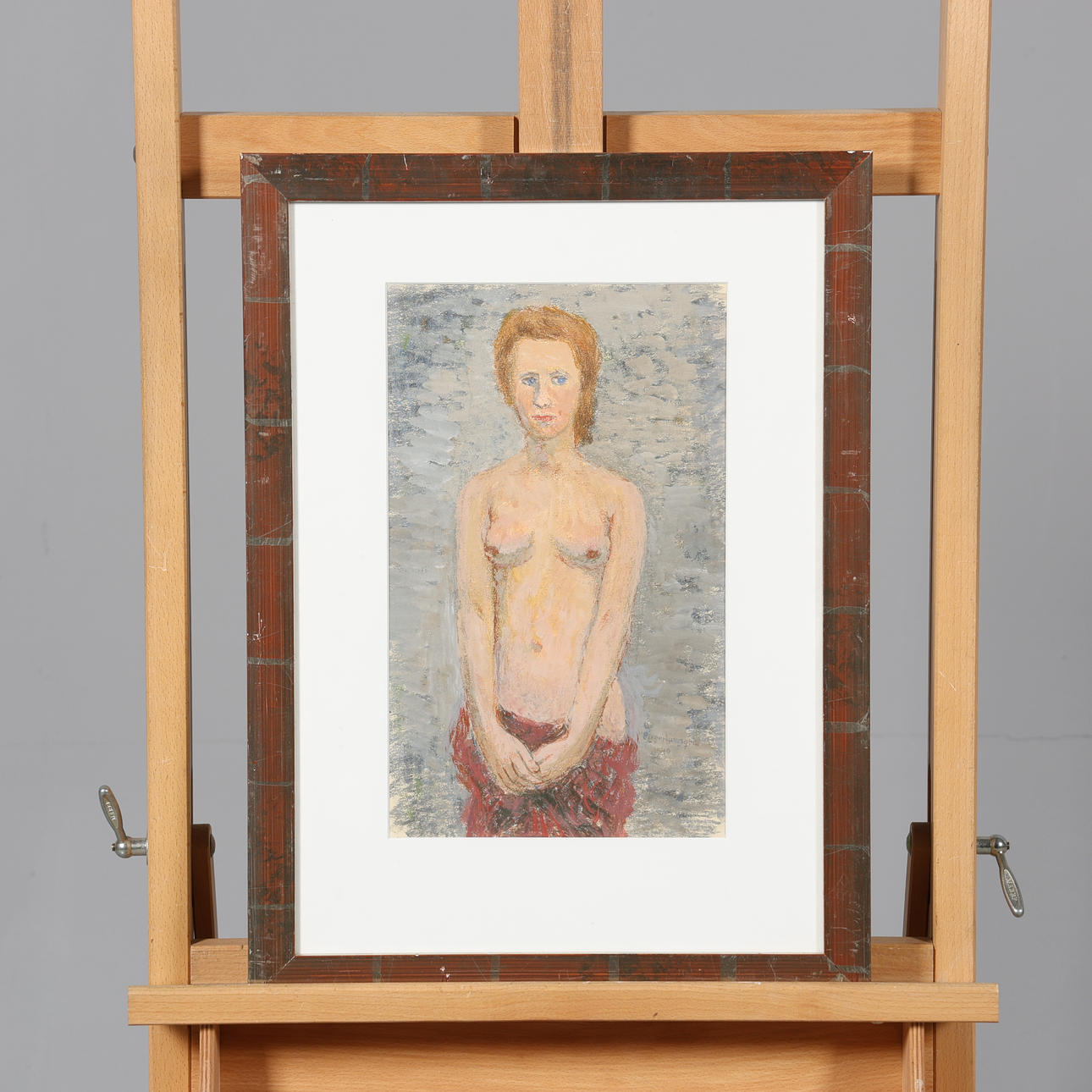 BIRGER  LJUNGQUIST. MIXED MEDIA, portrait, signed and dated 1940.