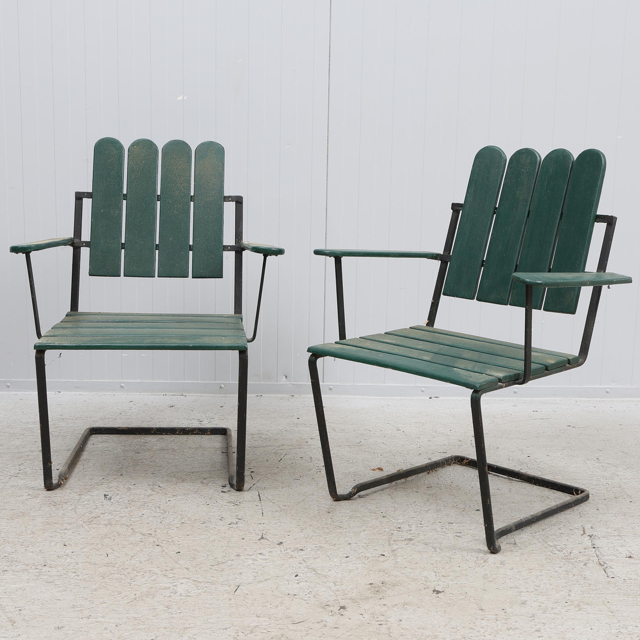 GARDEN CHAIRS, a pair, probably Grythyttan.
