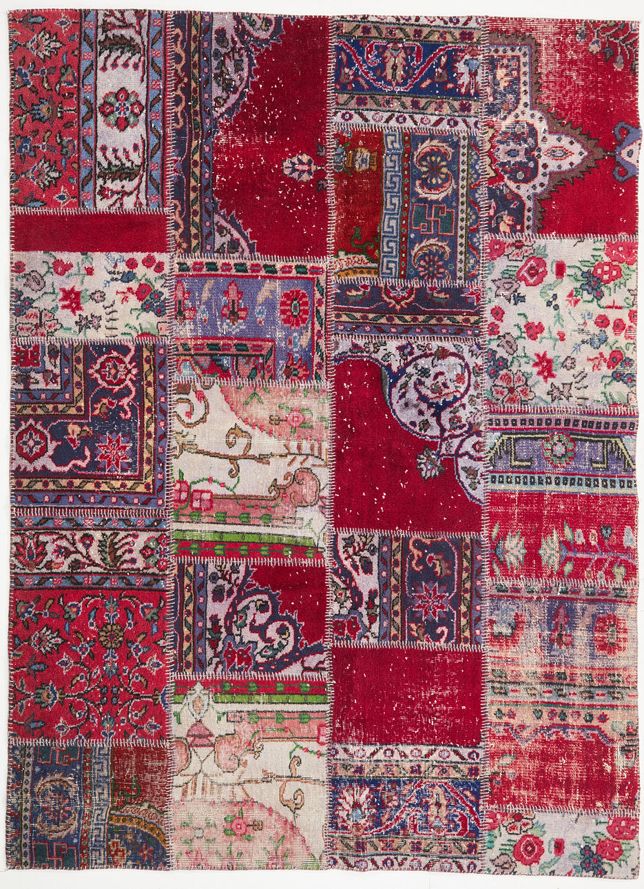 ORIENTAL RUG, patchwork, approx. 238 x 179 cm.