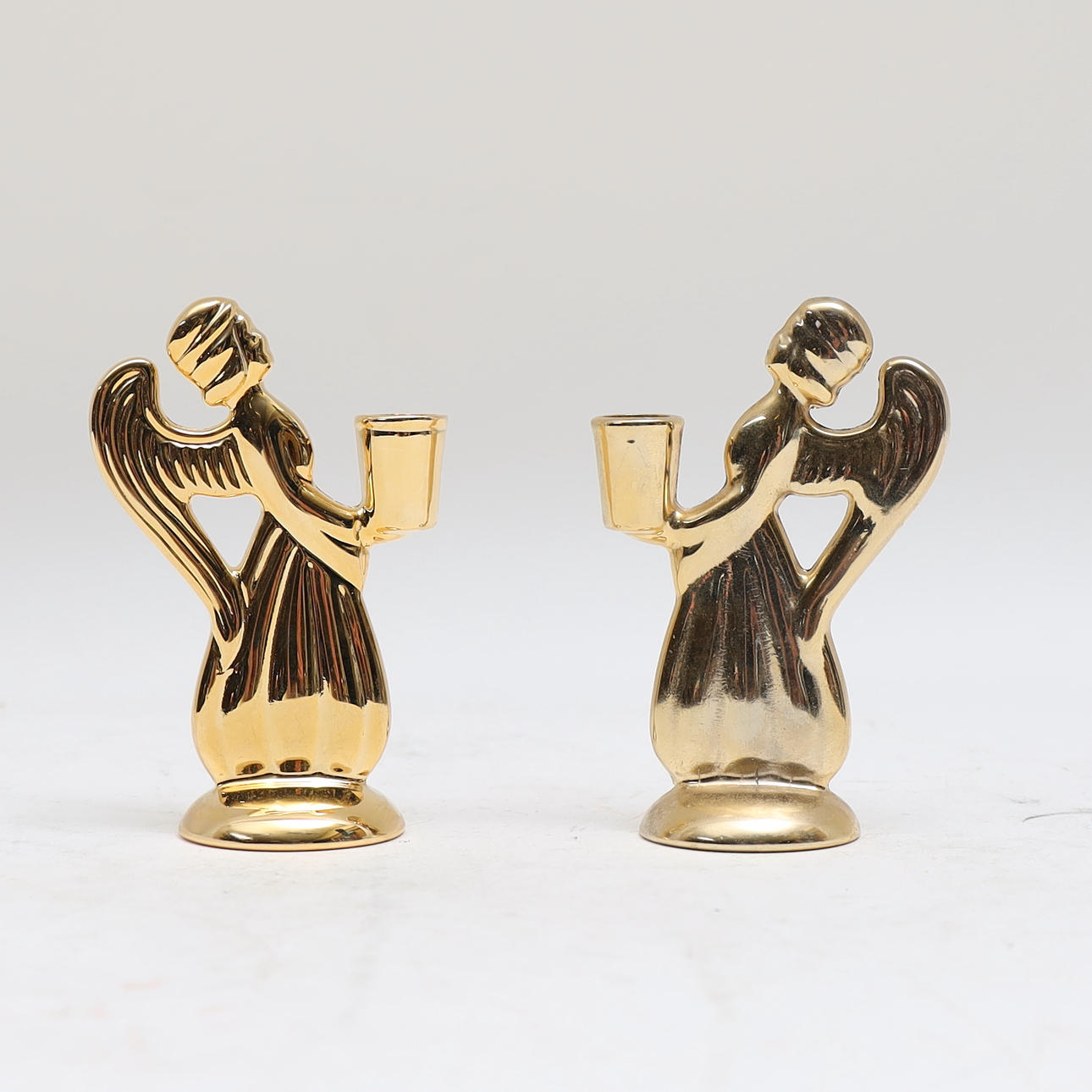 CANDLESTICKS A PAIR, angel candlesticks, Skultuna.