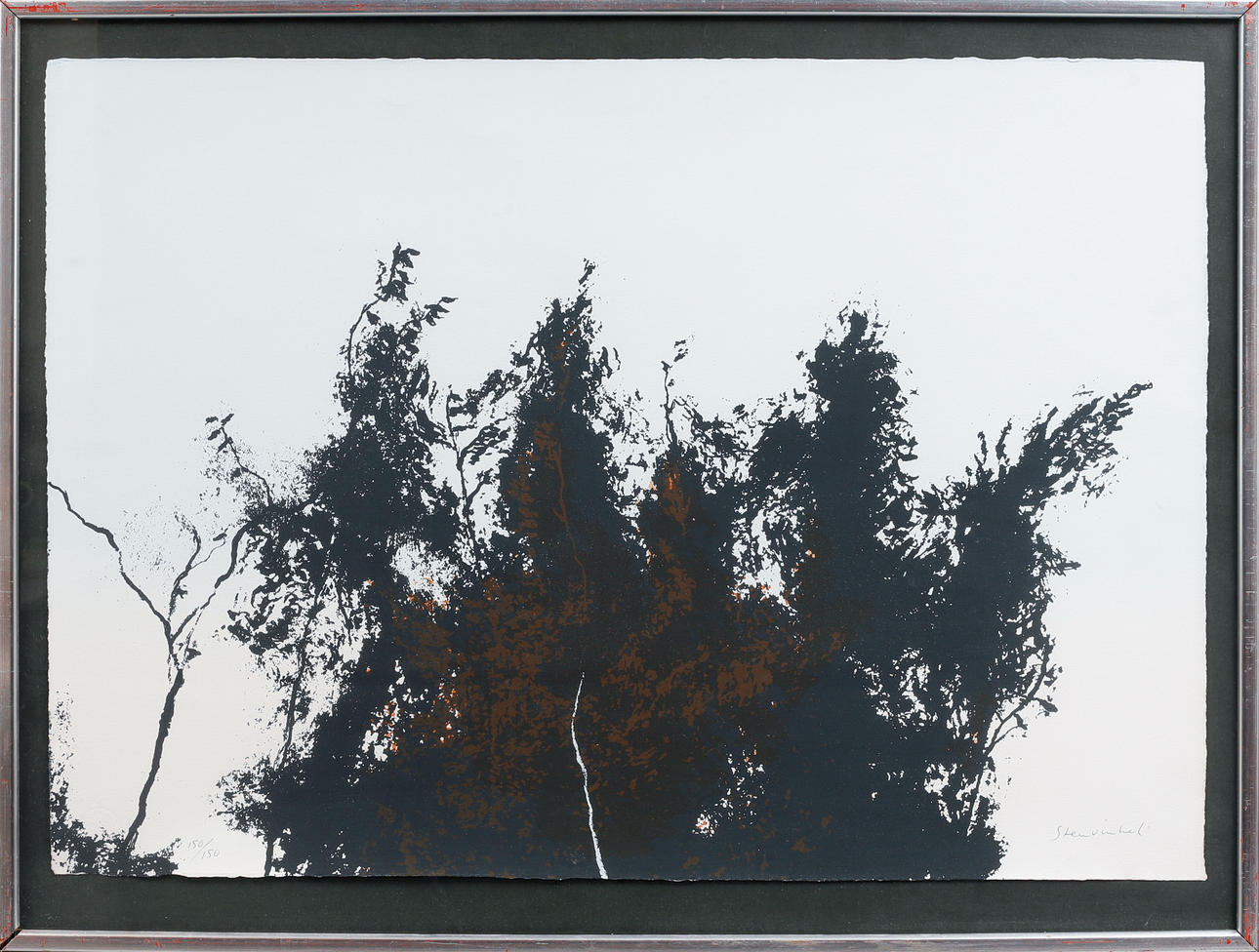 JAN STENVINKEL. Treetops, lithograph, signed and numbered 150/150.