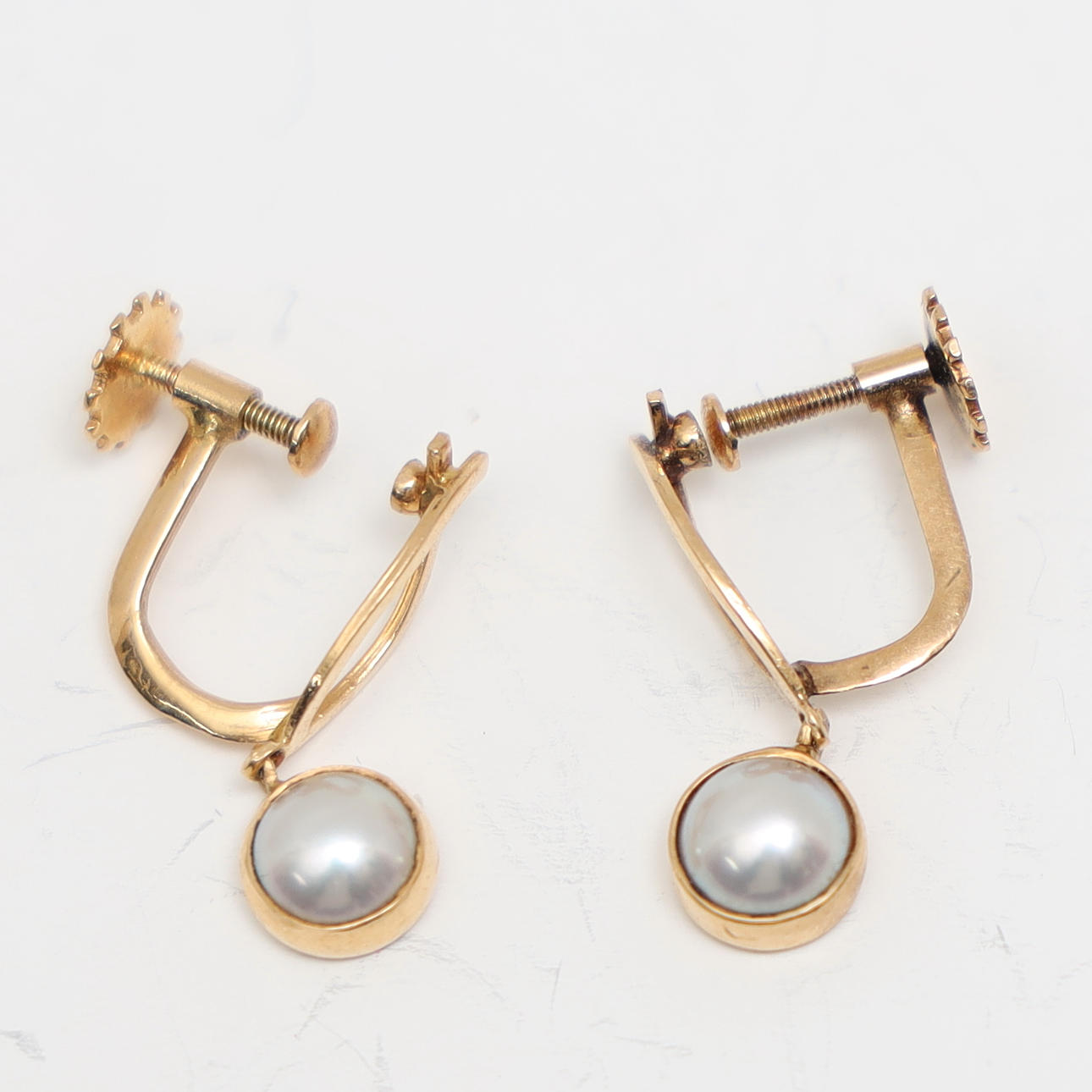 EARRINGS A PAIR, 18K, GOLD, 1959.