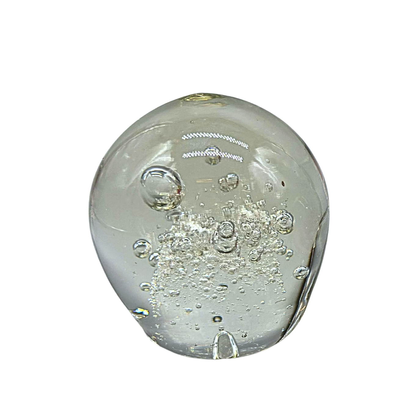 CRYSTAL GLASS PAPERWEIGHT.