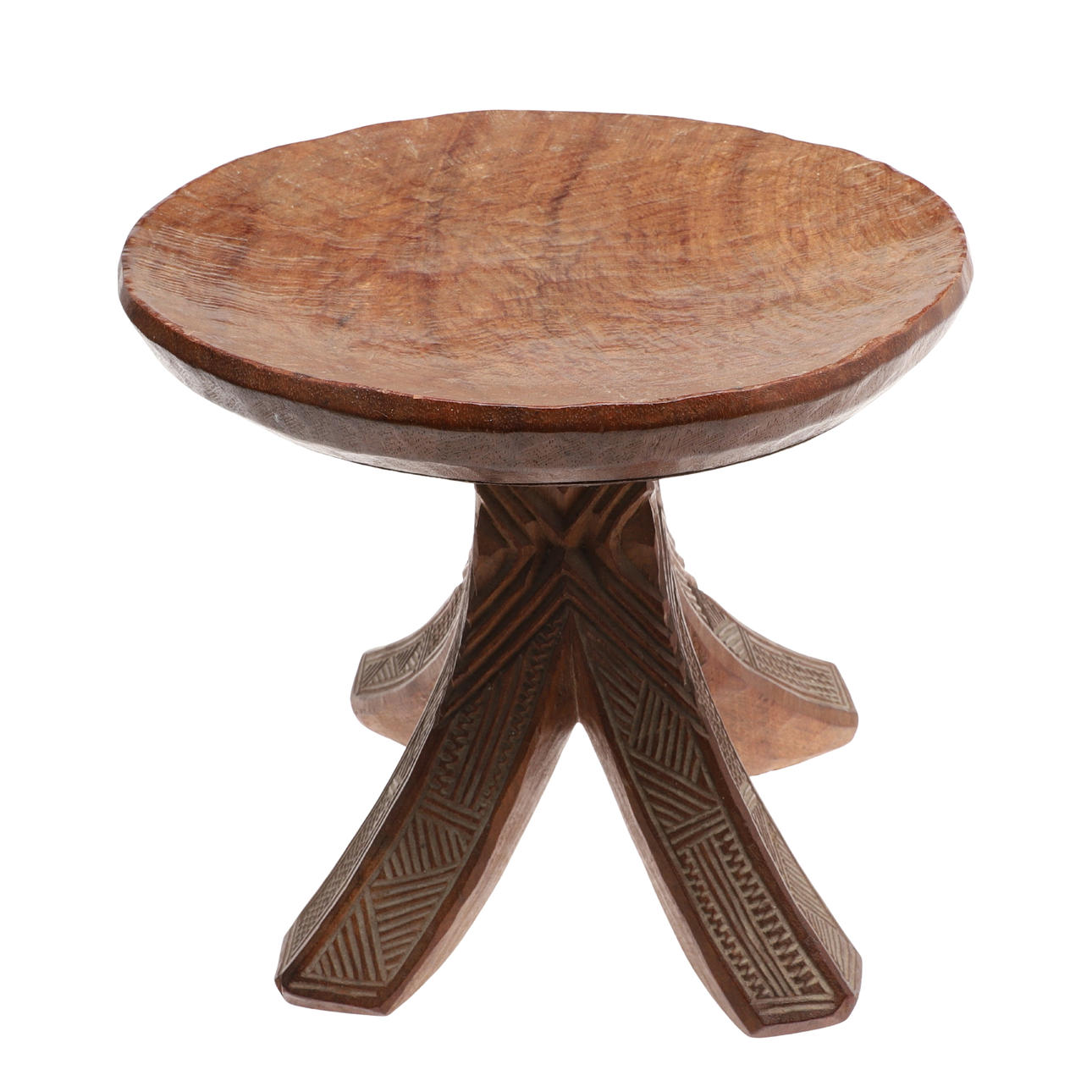 AN AFRICAN TRIBAL STOOL.