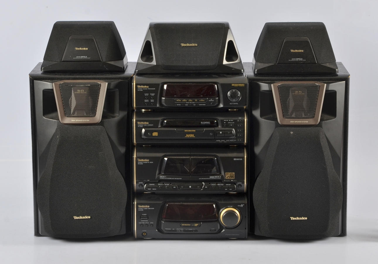 STEREOANLÄGGNING, 9 delar, Technics.