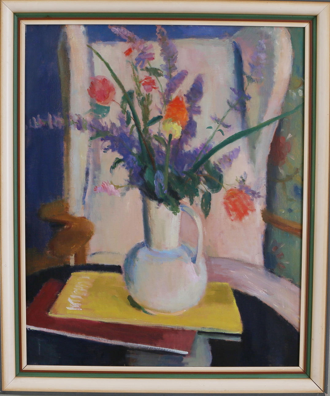 TAGE HANSSON. Blomsterstilleben, olja på duk, signerad.