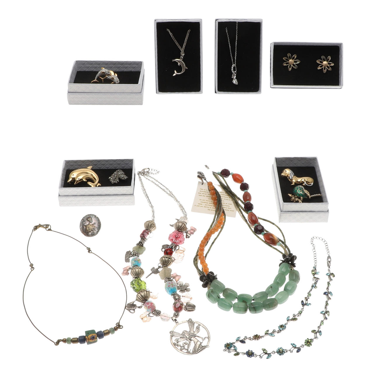 SILVER ITEMS, ENAMEL ITEMS ETC.