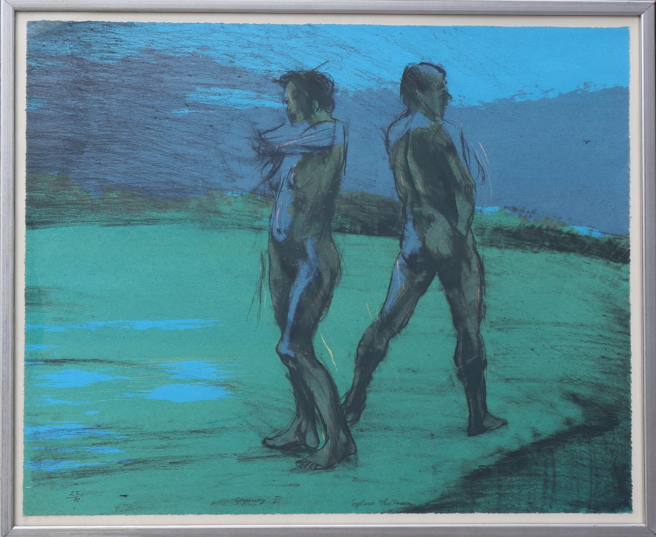 SYLVIA FULLMAN. "Gryning II", färglitografi, signerad och numrerad 25/90.