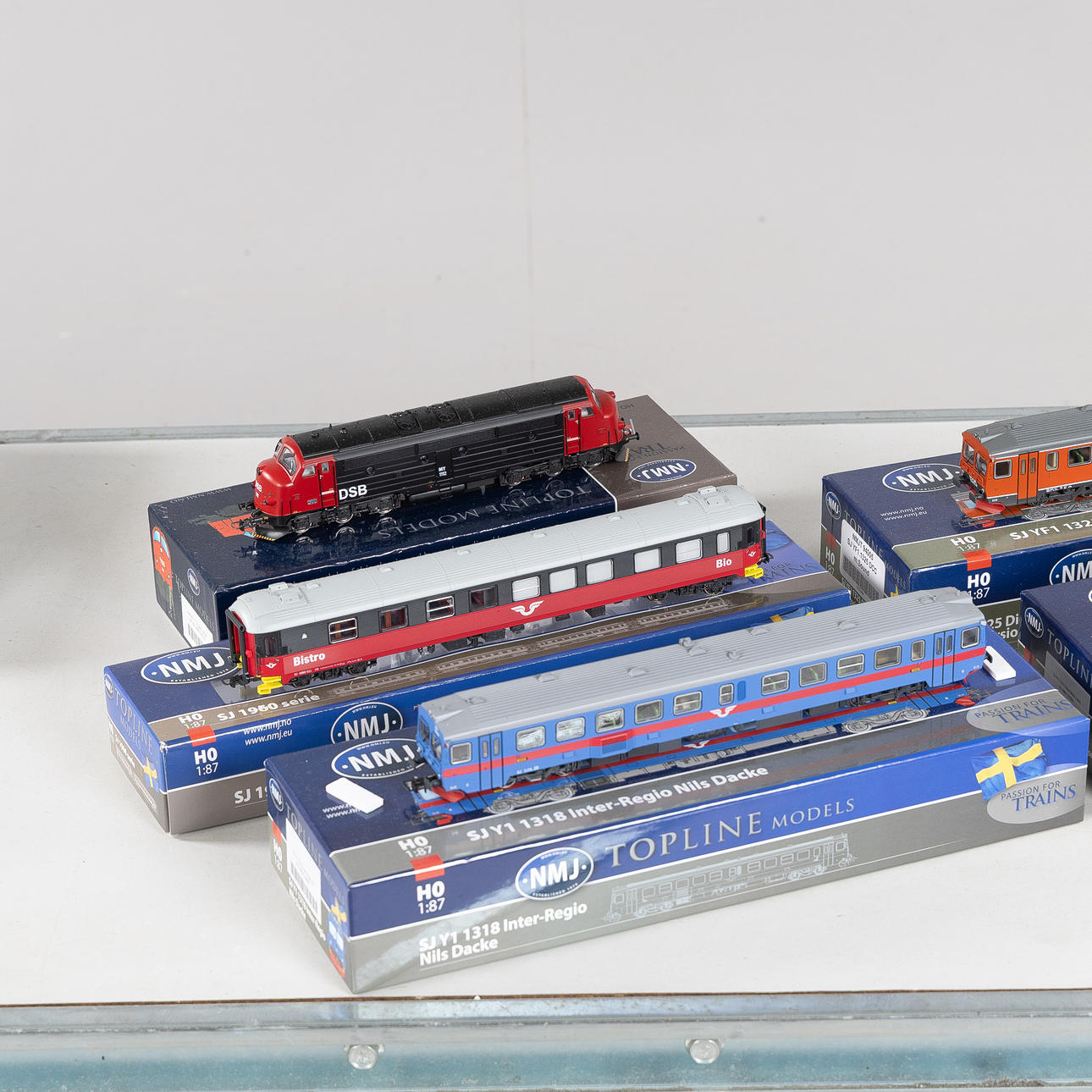 NMJ, Topline models, modelljärnvägsdelar, 6 st, SJ & DSB. Leksaker ...
