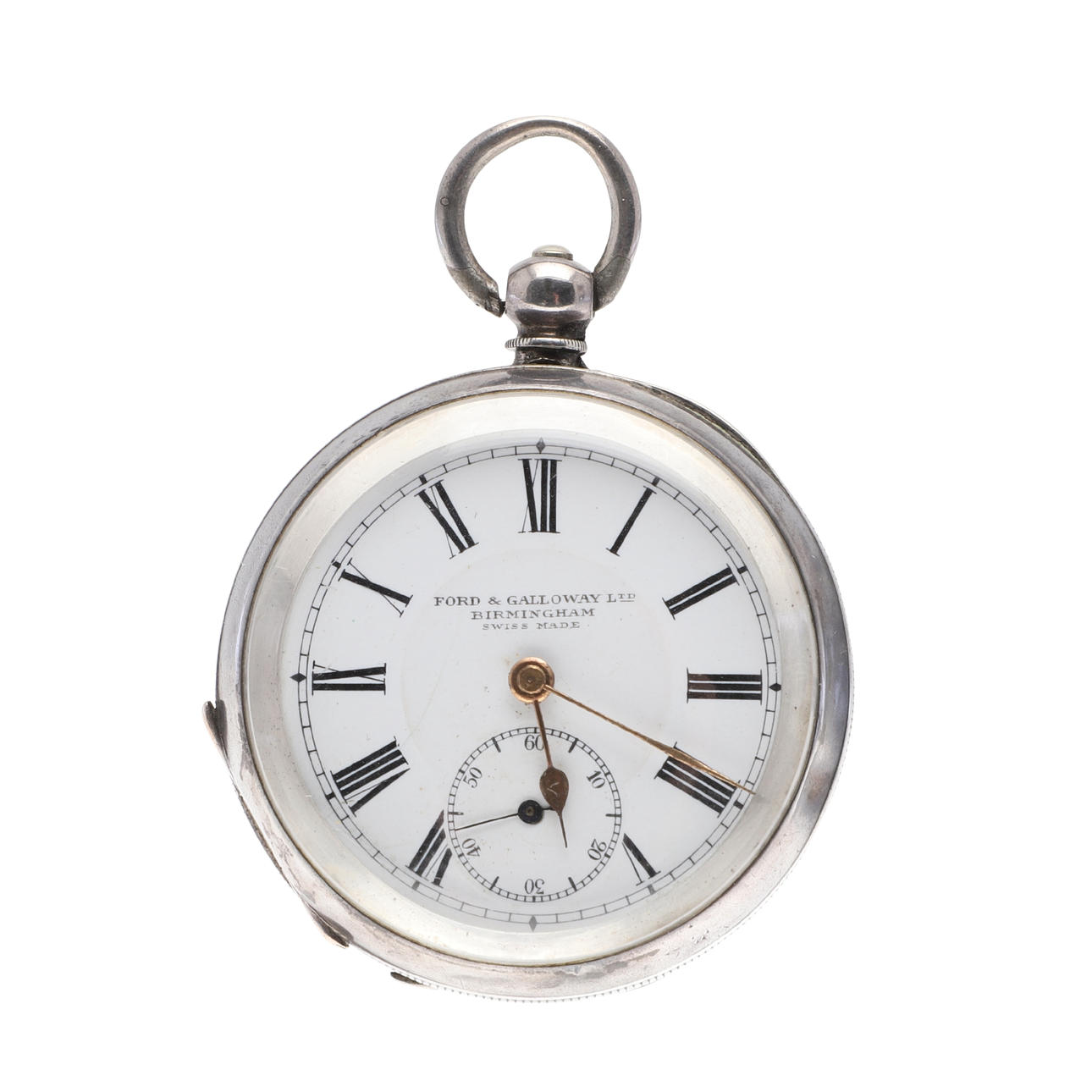A SILVER POCKET WATCH.