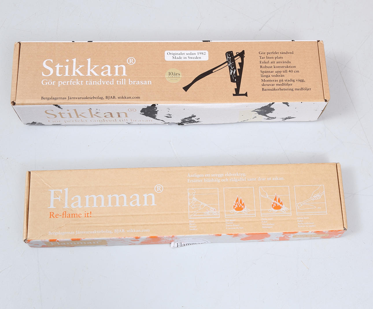 Stikkan log splitter & Flamman fire starter.