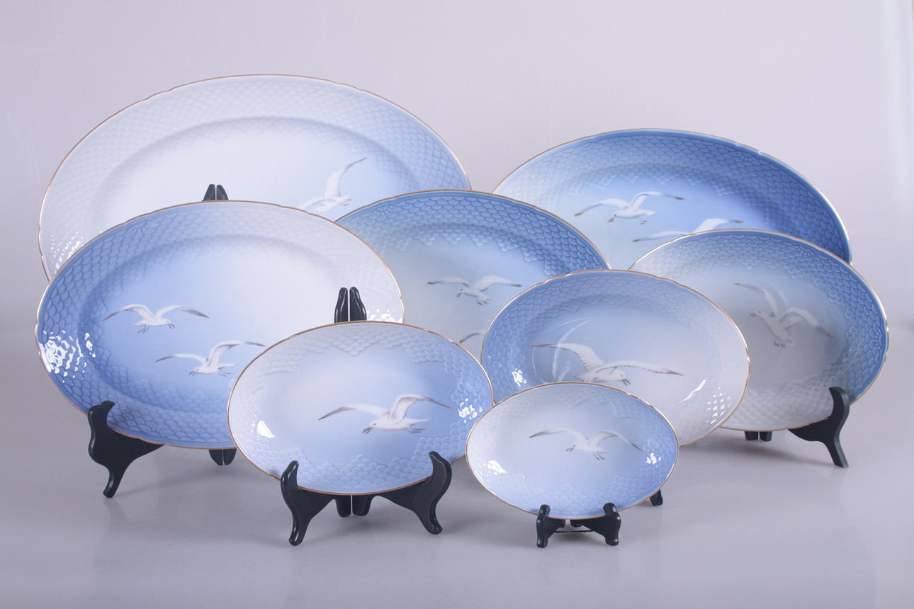 FAT, 8 st, Blå Måsen, Bing & Gröndahl, Danmark.
