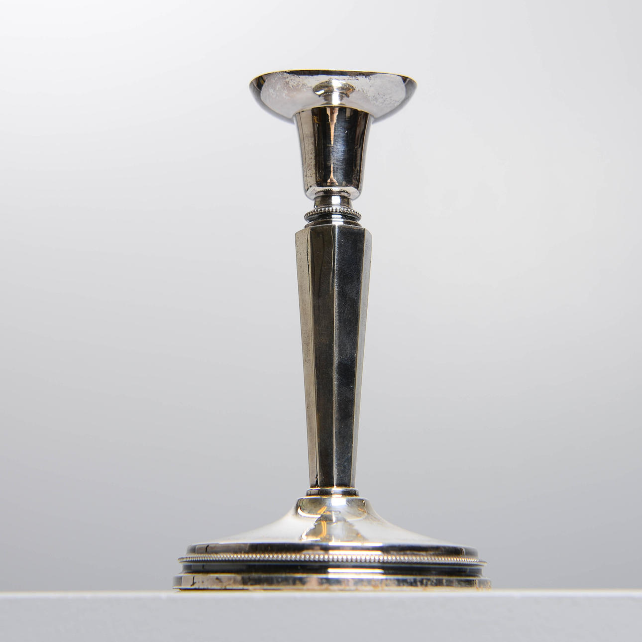 CANDLESTICK, silver, KG Markströms, Upsala, 1964.