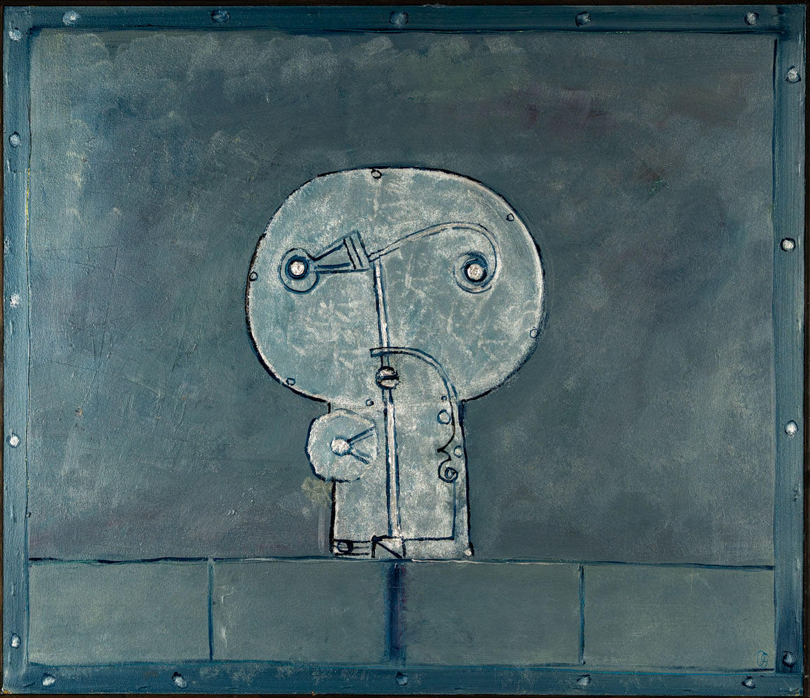 OLLE GUSTAFSSON. Oil on panel, signed, "portrait".