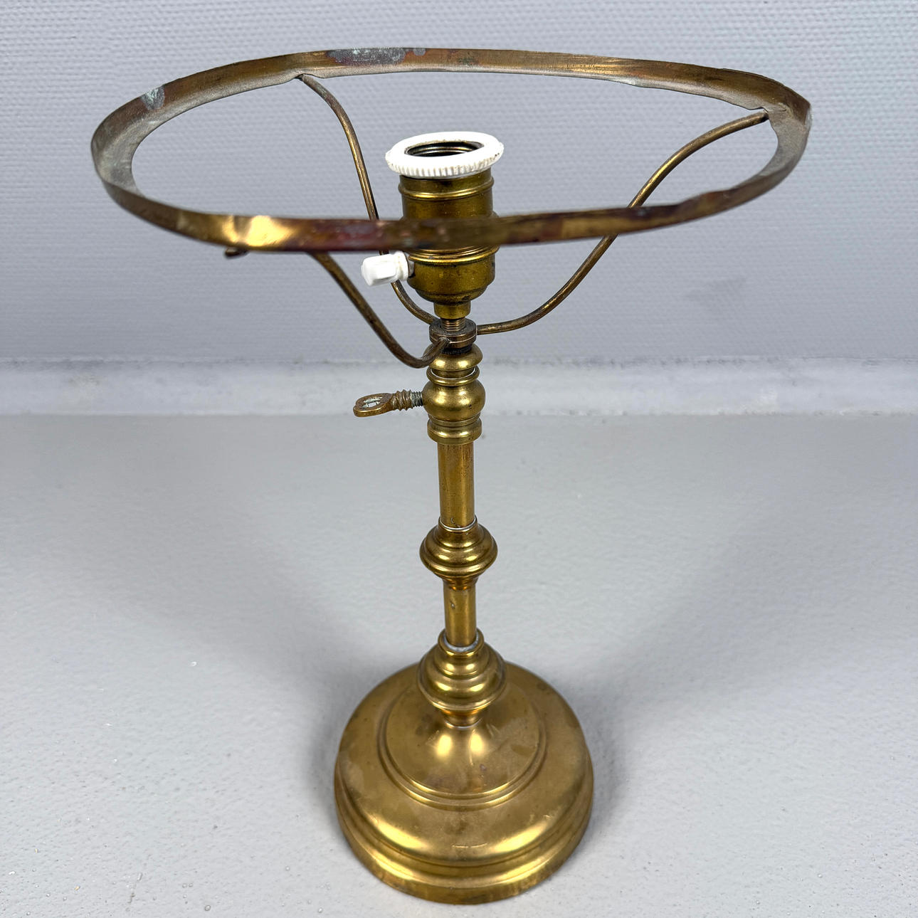 TABLE LAMPS, 4 pcs, first half of the 20th century, brass frame ...