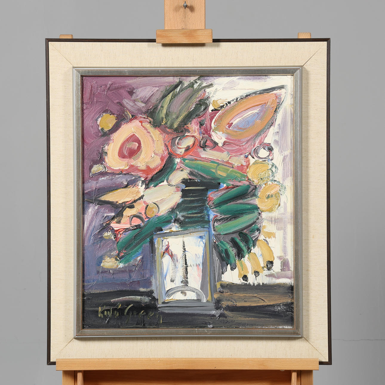 KULO GREEN. OIL ON CANVAS, signed.