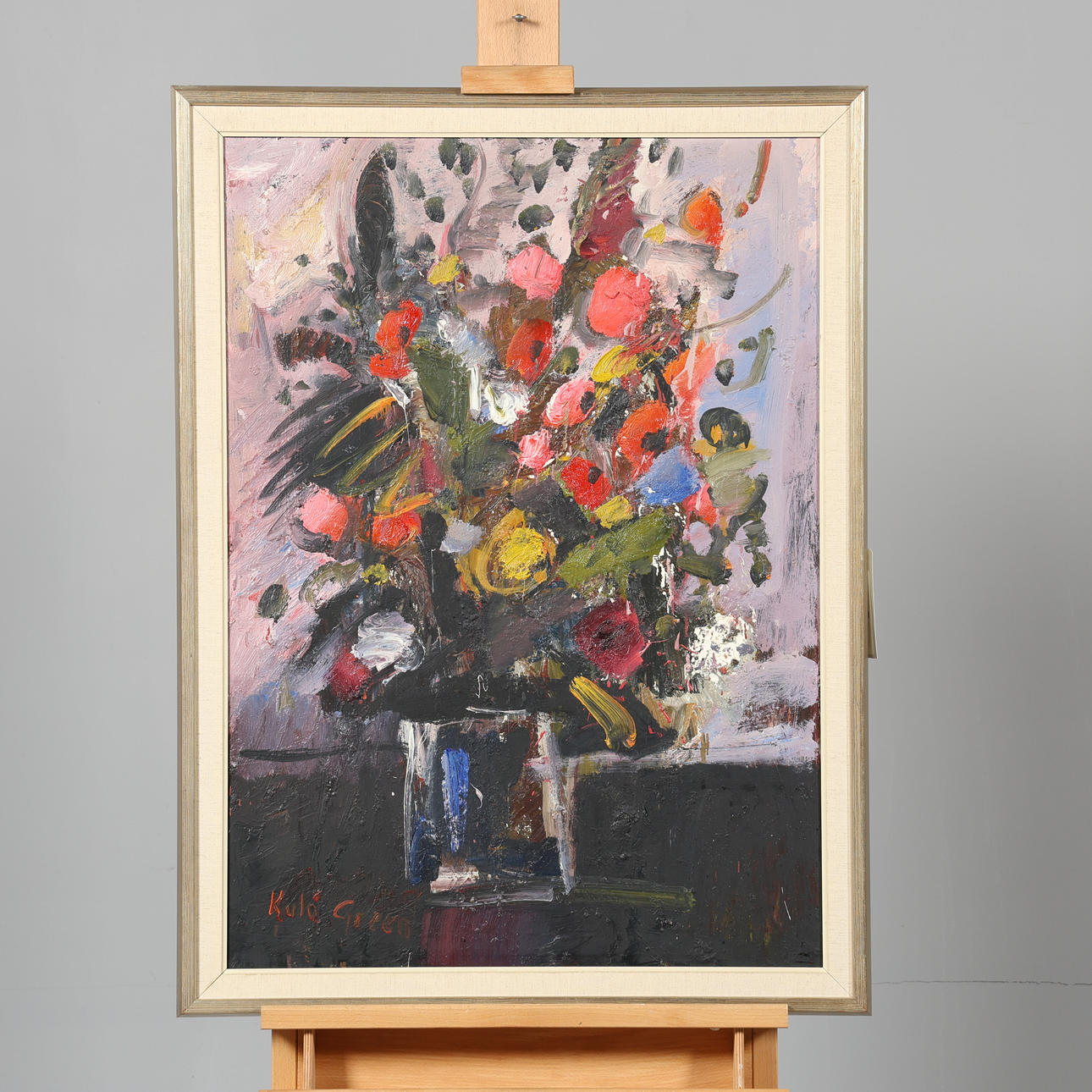 KULO GREEN. OIL ON CANVAS, signed.