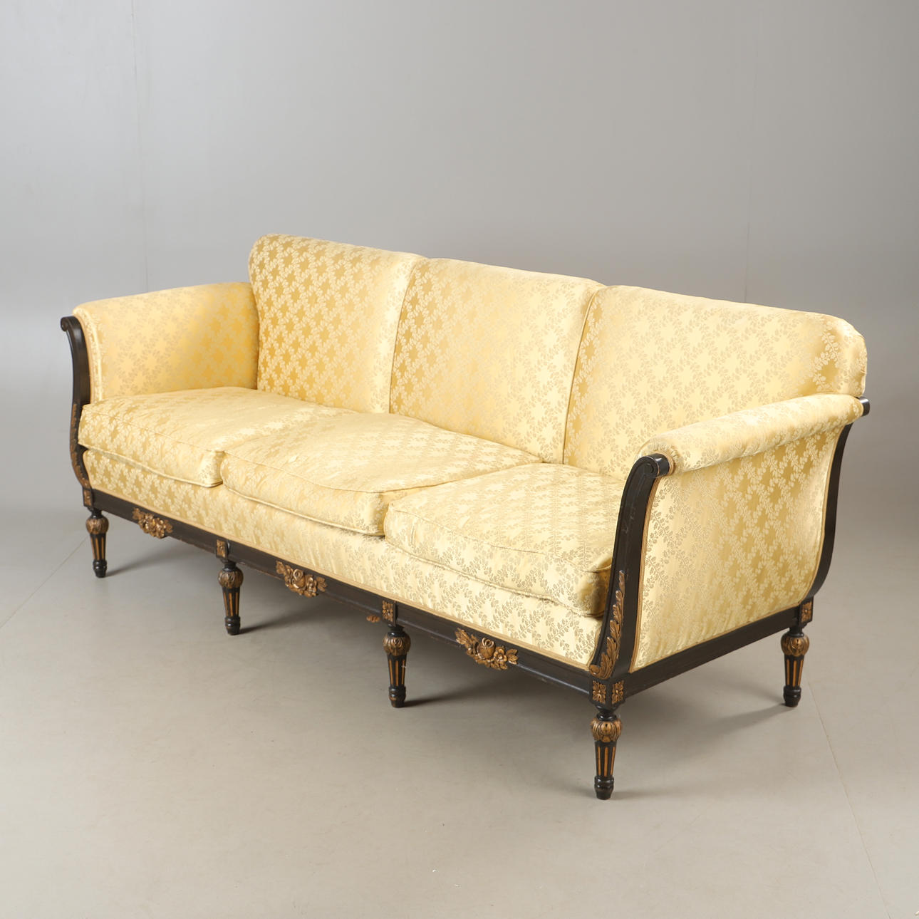 SALON SOFA, painted with bronzing, Gustavian style.