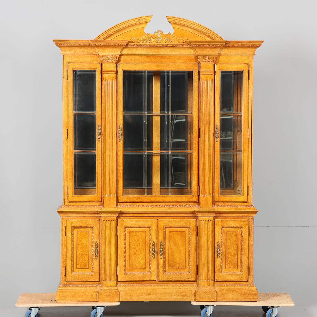 DISPLAY CABINET, with glass section, contemporary.