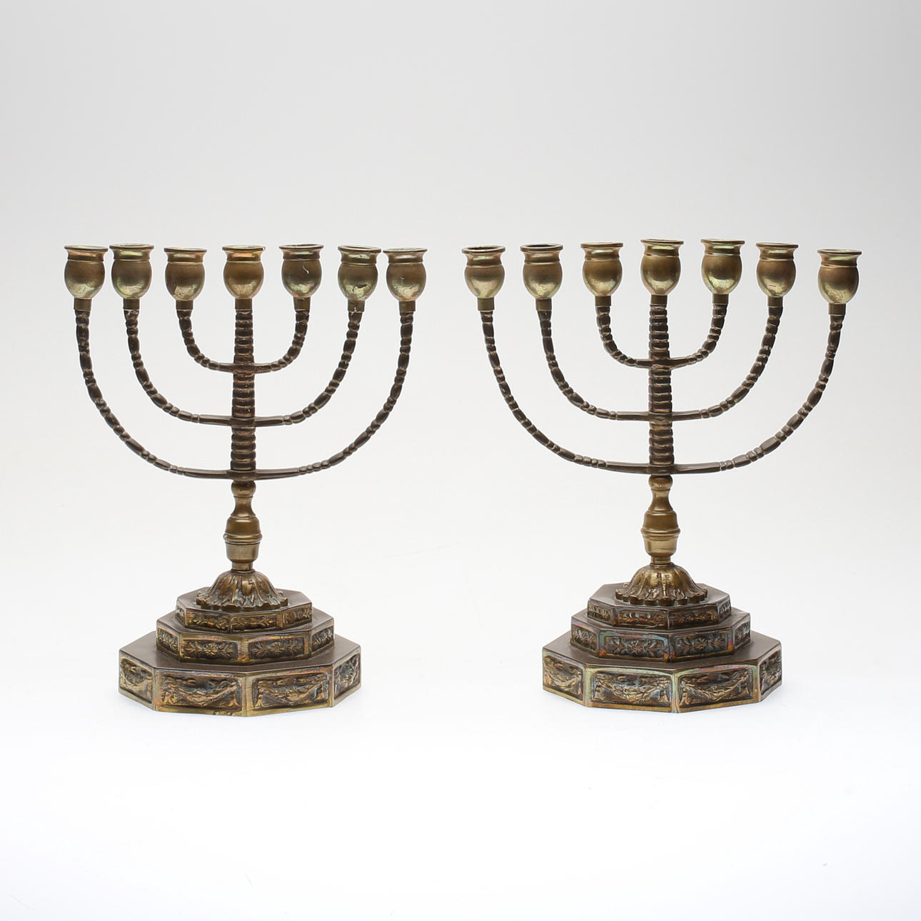 Kandelabrar, ett par, metall, 1800/1900-tal.