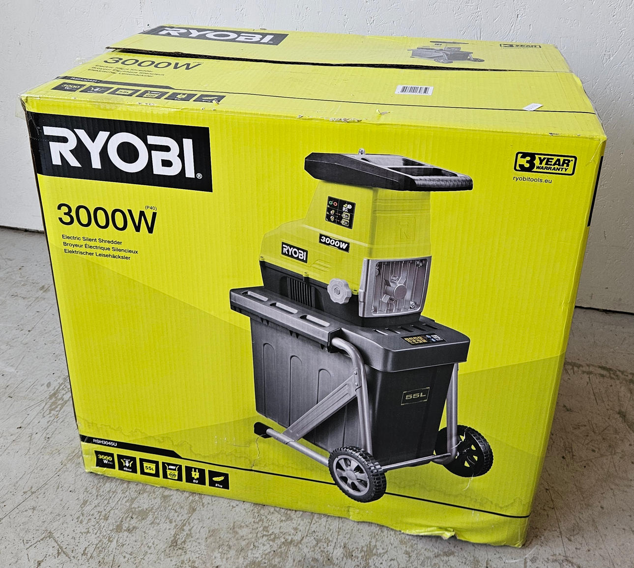 KOMPOSTKVARN, oanvänd, Ryobi, 3000 w.