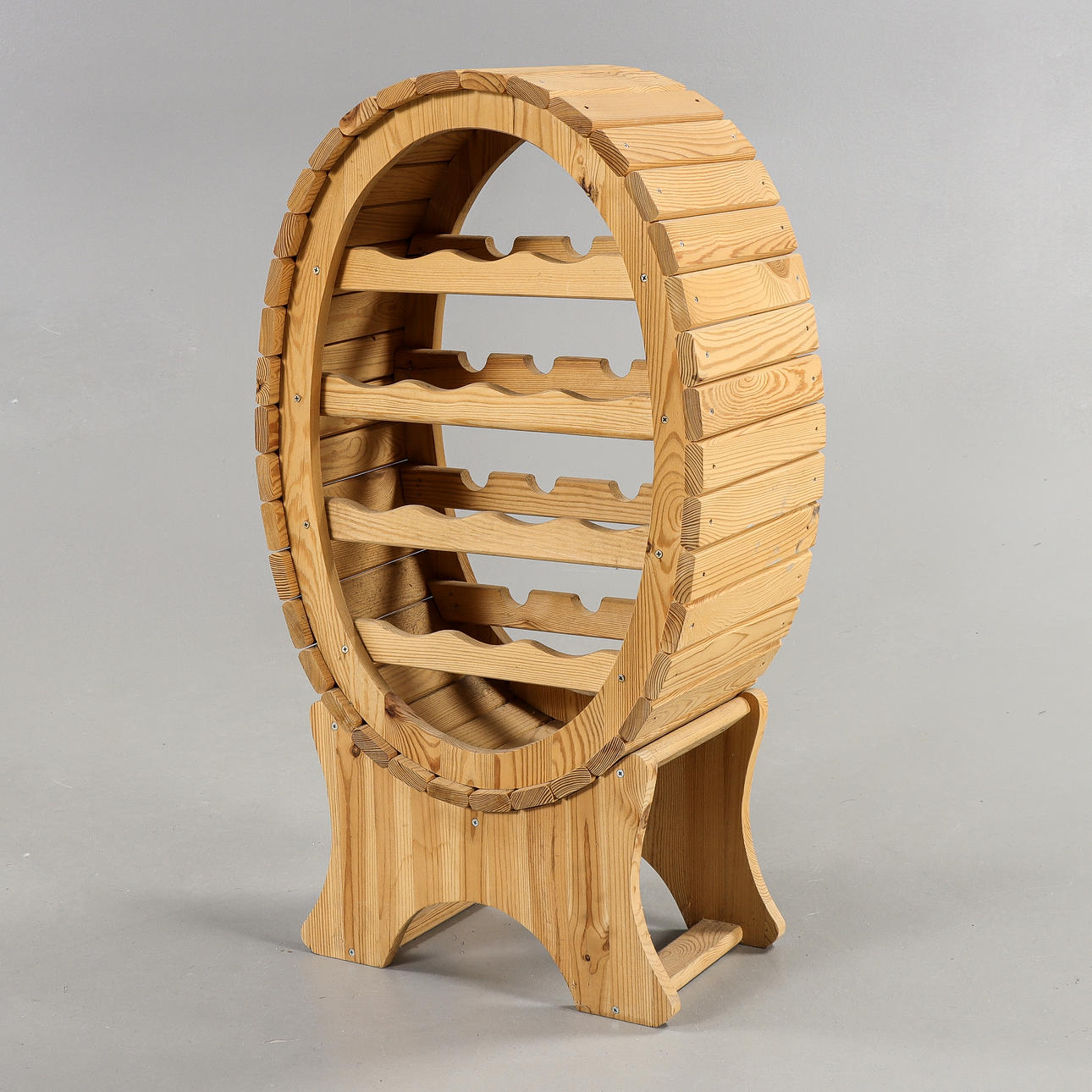 WINE RACK, pine, late 20th century.