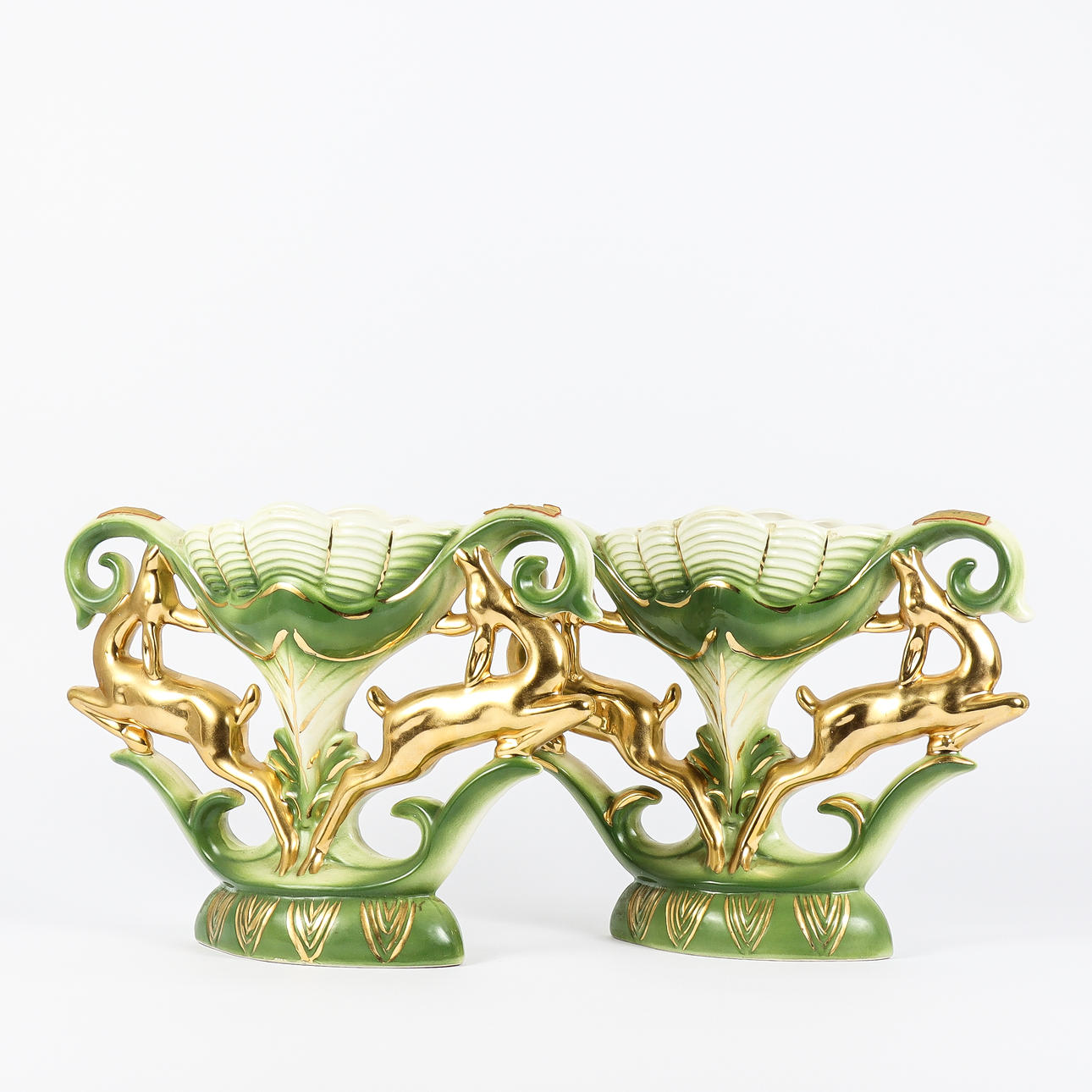 VASES, pair, porcelain, 20th century.