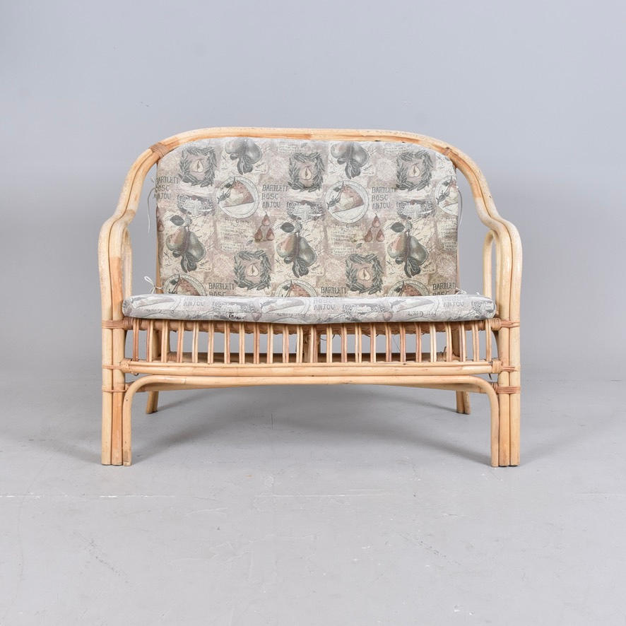 GARDEN SOFA, rattan, 20th century.