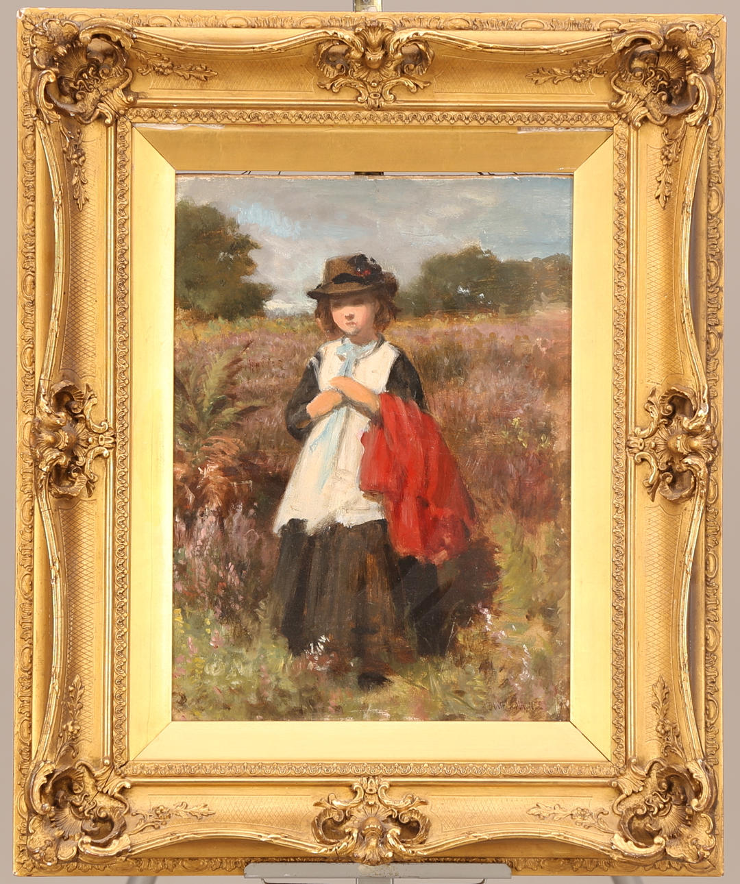DANIEL MACNEE. TAVLA, olja duk, signerad Daniel Macnee, porträtt troligen konstnärens dotter Constance.