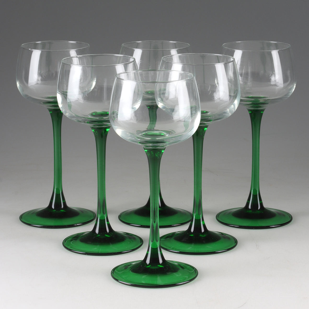 VITVINSGLAS, 6 st, glas, 1900-tal.