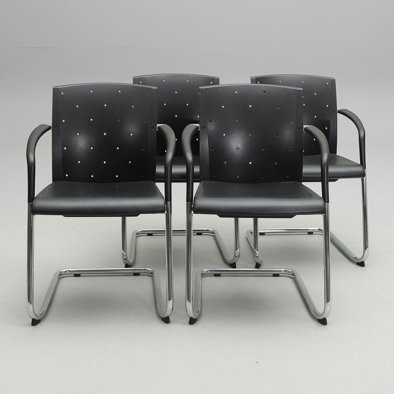 ARMCHAIRS, 4 pcs, "Tensa", König+Neurath.