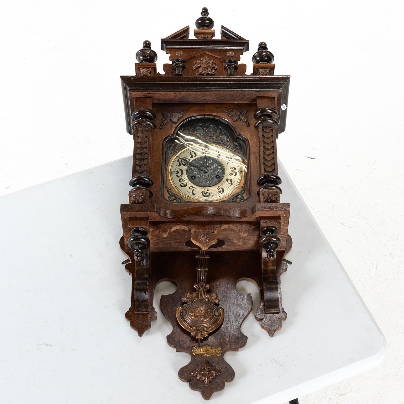 MANOR CLOCK, Neo-Renaissance, circa 1900.
