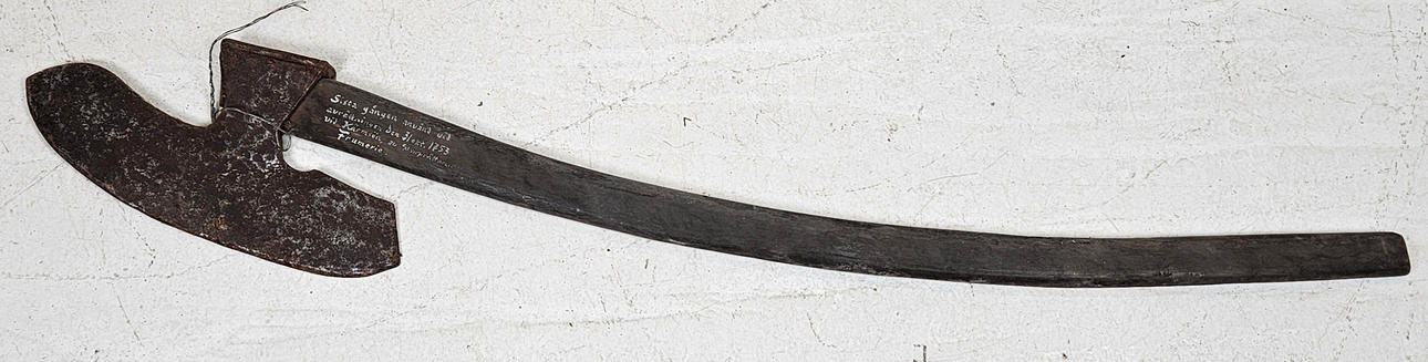 YXA, möjligen bödelyxa, 1800-tal.