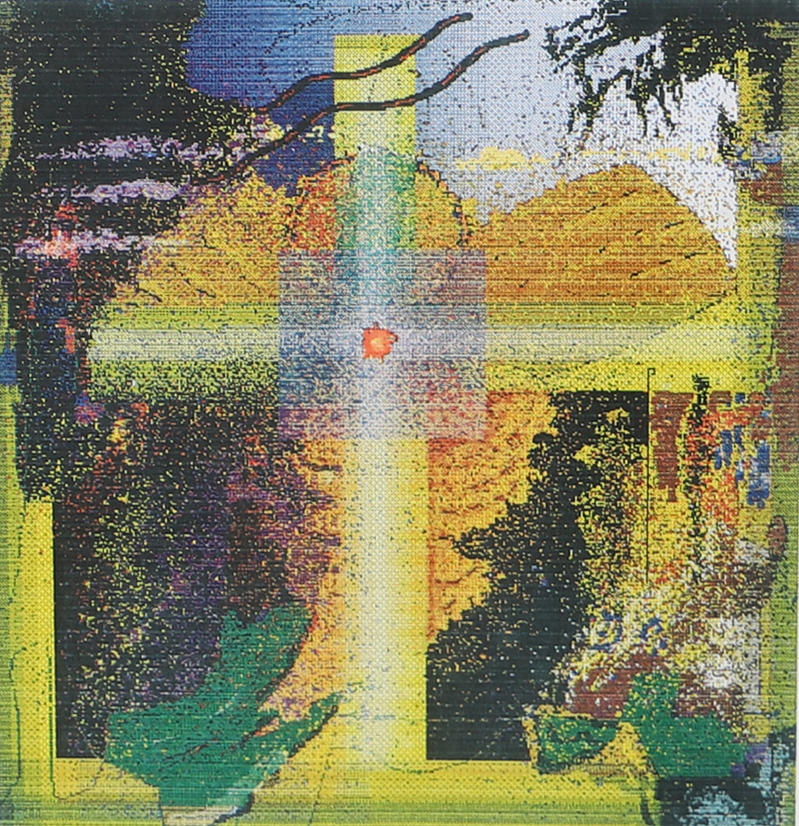 OIDENTIFIERAD KONSTNÄR. "Window", colour lithograph, indistinctly signed.