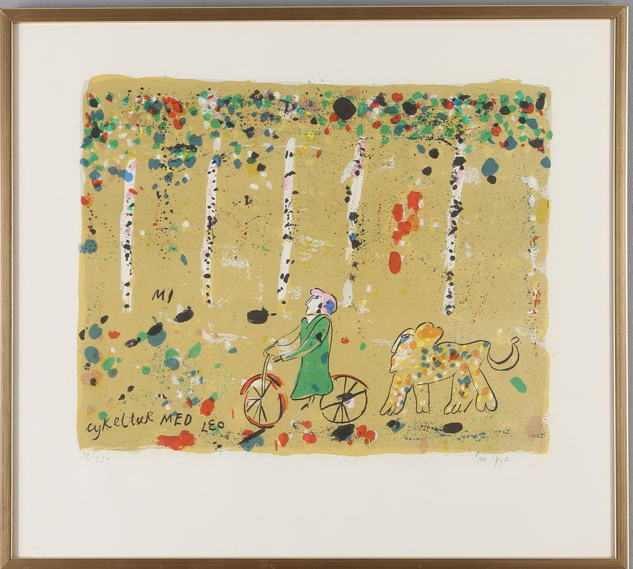 MADELEINE PYK. Färglitografi, signerad, numrerad 34/290.