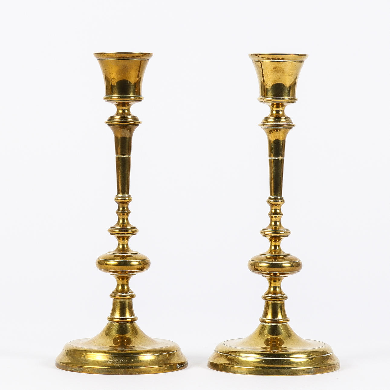 CANDLESTICKS, a pair, brass, Skultuna No 80.