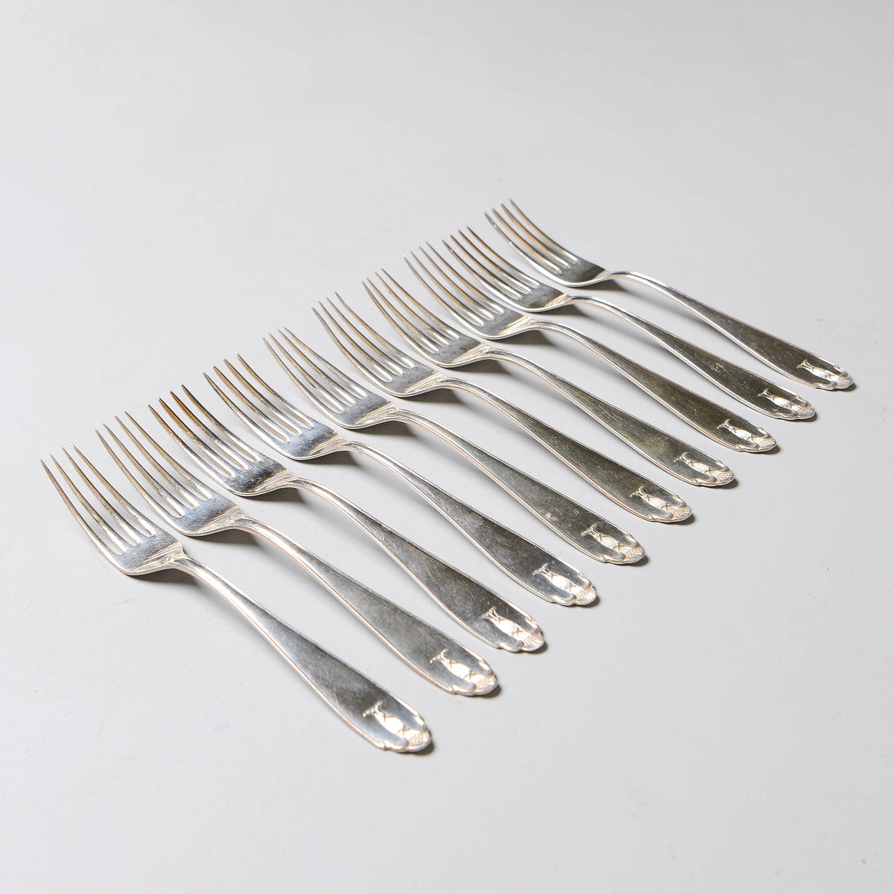 FORKS, 10 pcs, silver, Vasa model.