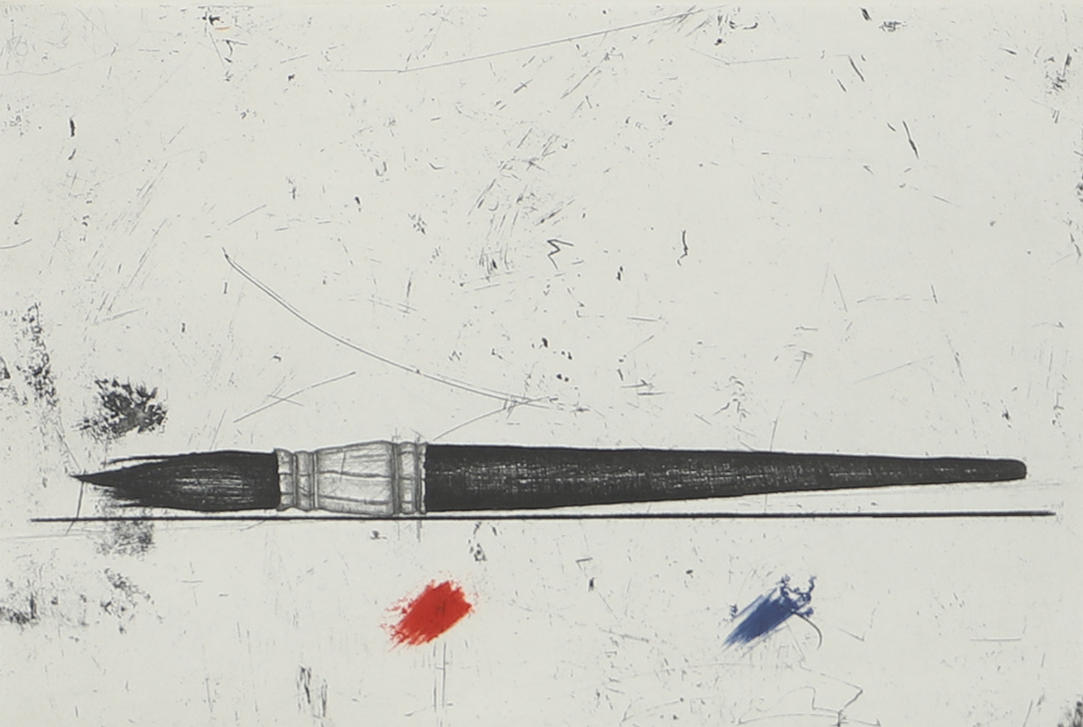 PER MEDSTRAND. Brush, etching, signed -82.