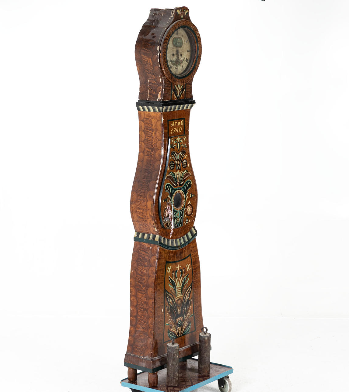 LONGCASE CLOCK, Dalarna, dated 1840.