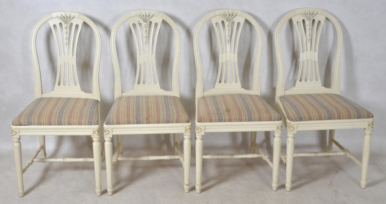 STOLAR, 4 st, "Axet", gustaviansk stil, 1900-talets mitt.