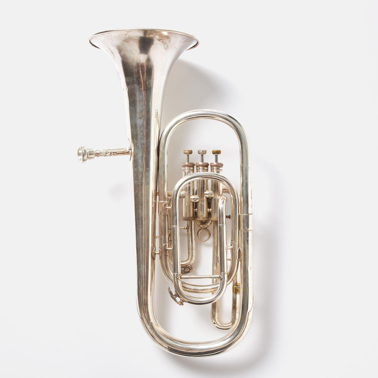 BARITONE HORN. Boosey & Hawkes, London, Regent, nickel-plated