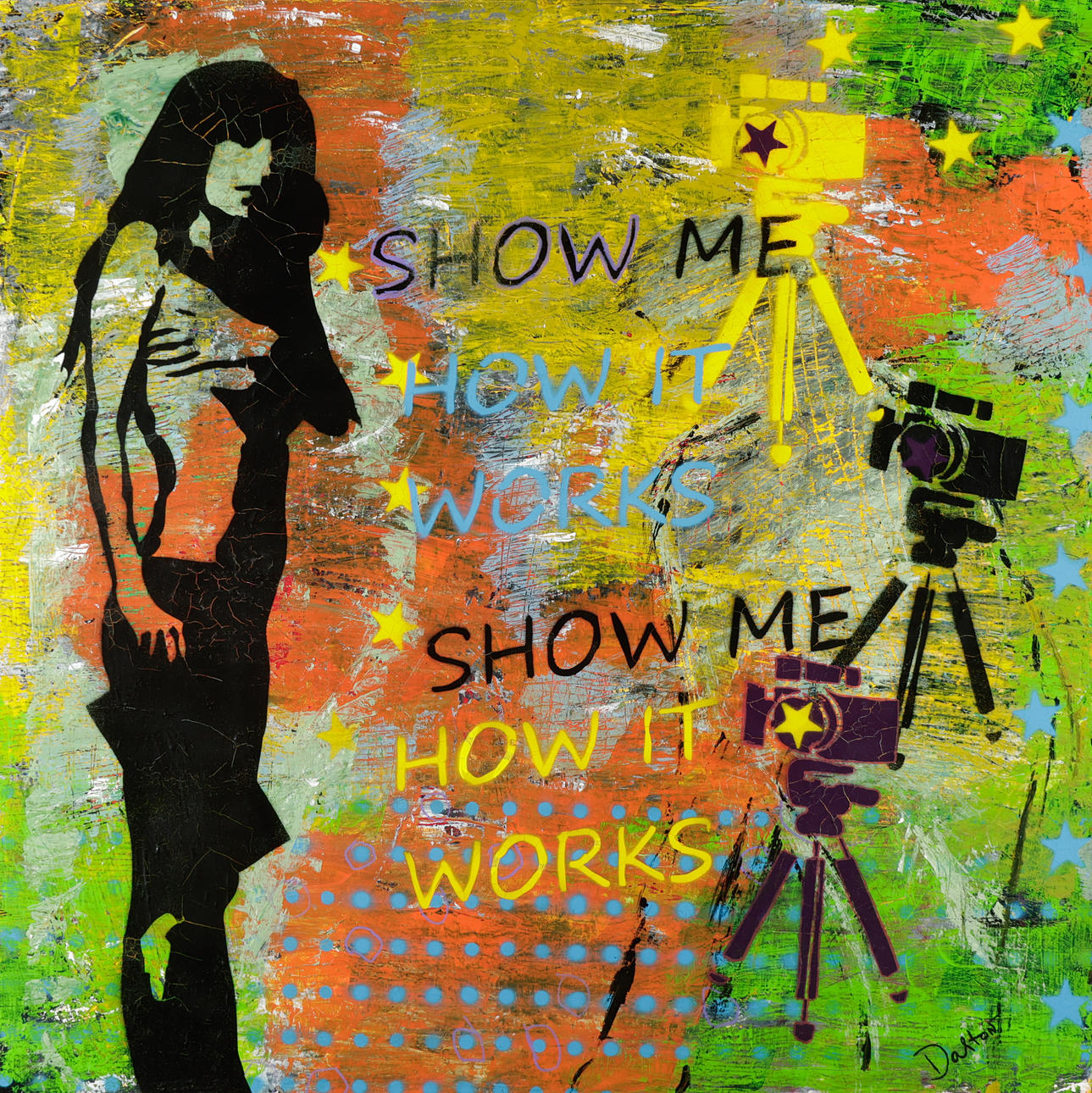 UBEKENDT KUNSTNER. Composition 'Show me how it works' / 'I wonder ...