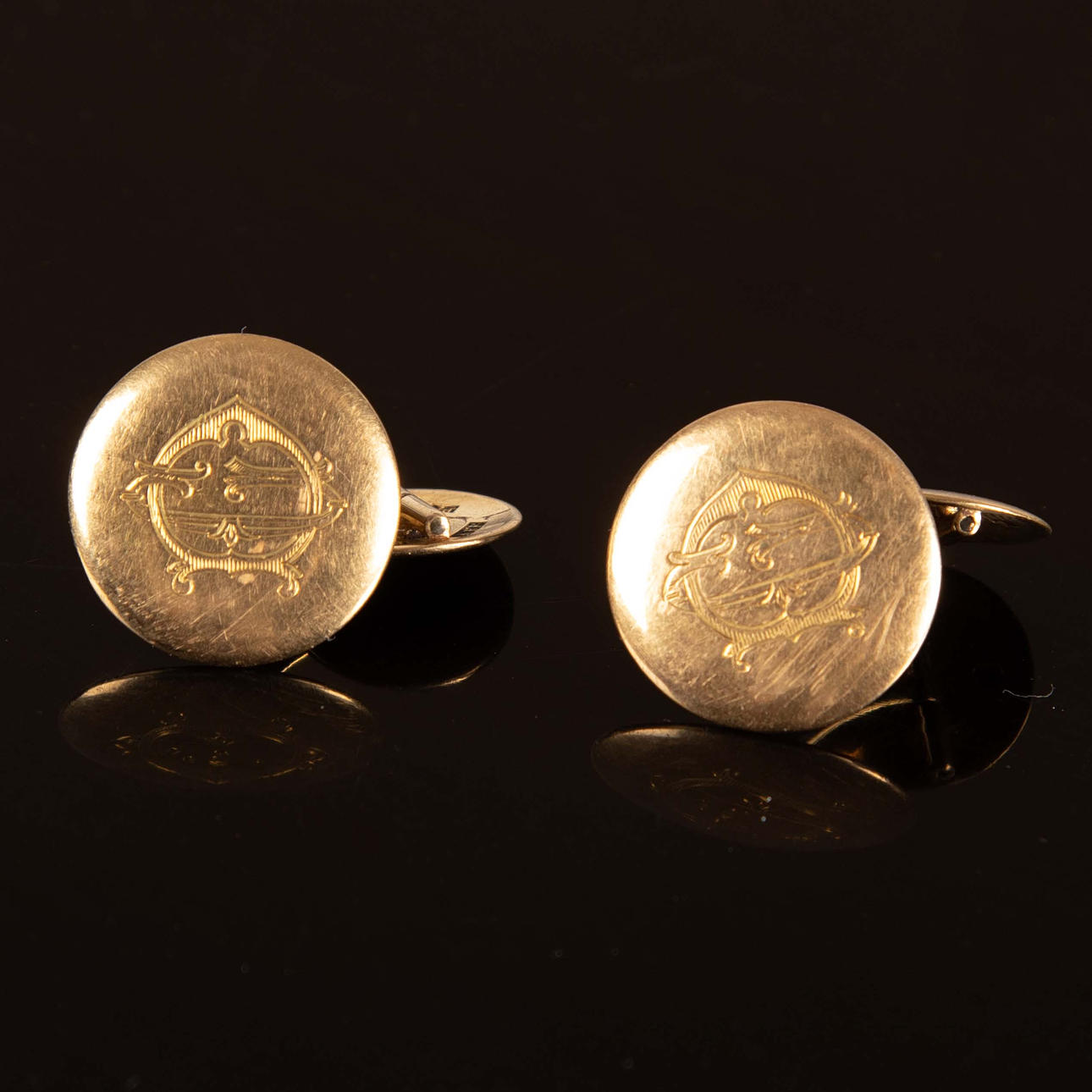 MANSCHETTKNAPPAR GULD, 18 K, 15,51 gram.