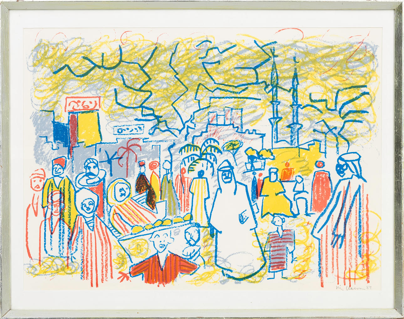 STIG (SLAS) CLAESSON. "Egypten", lithograph, signed, dated 84.