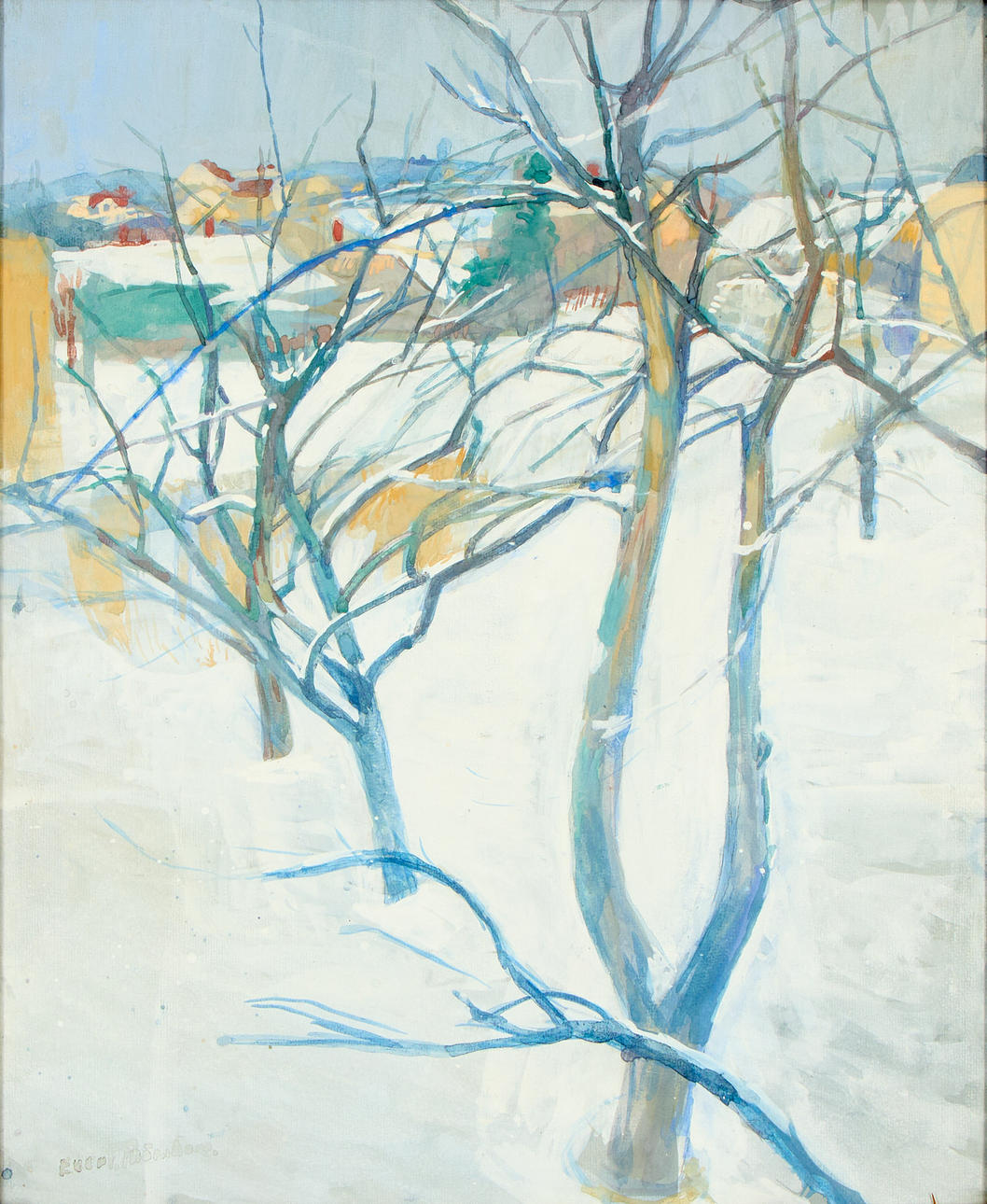 EVERT THÖRNBOM. Winter landscape.