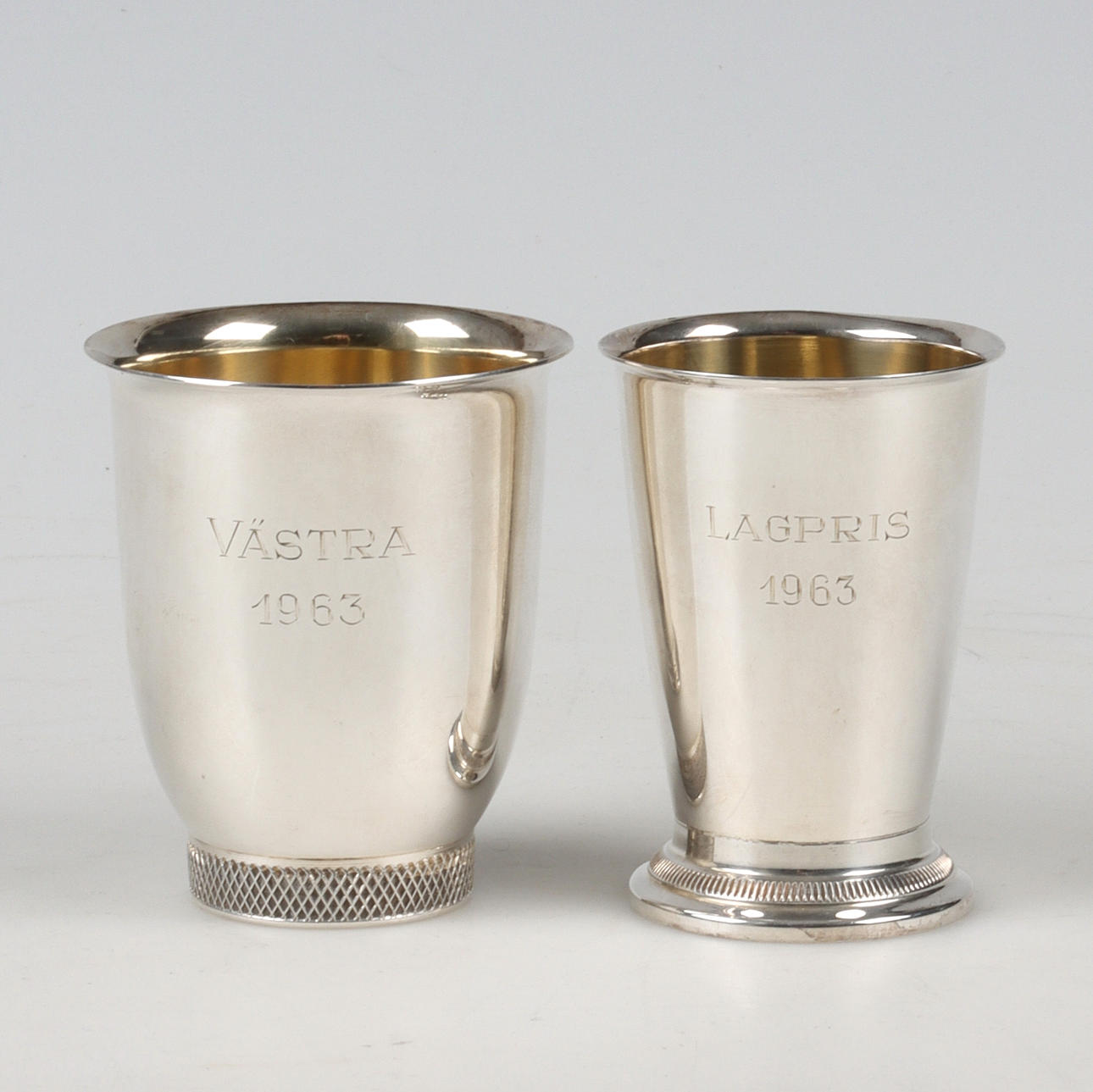 TROPHY CUPS, 2 pcs, silver, BEFA, Gothenburg, 1963.
