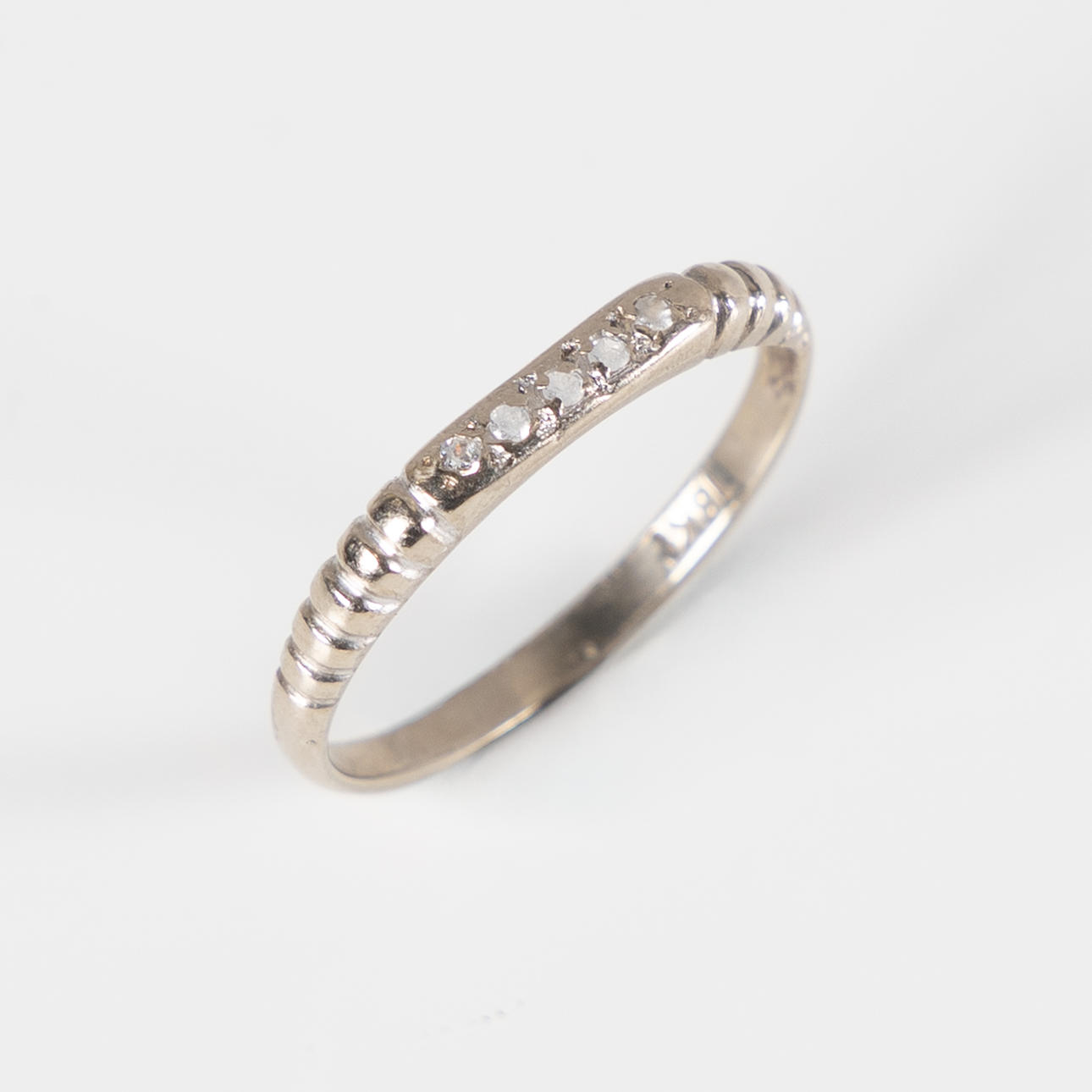 RING, 18K, vitguld.