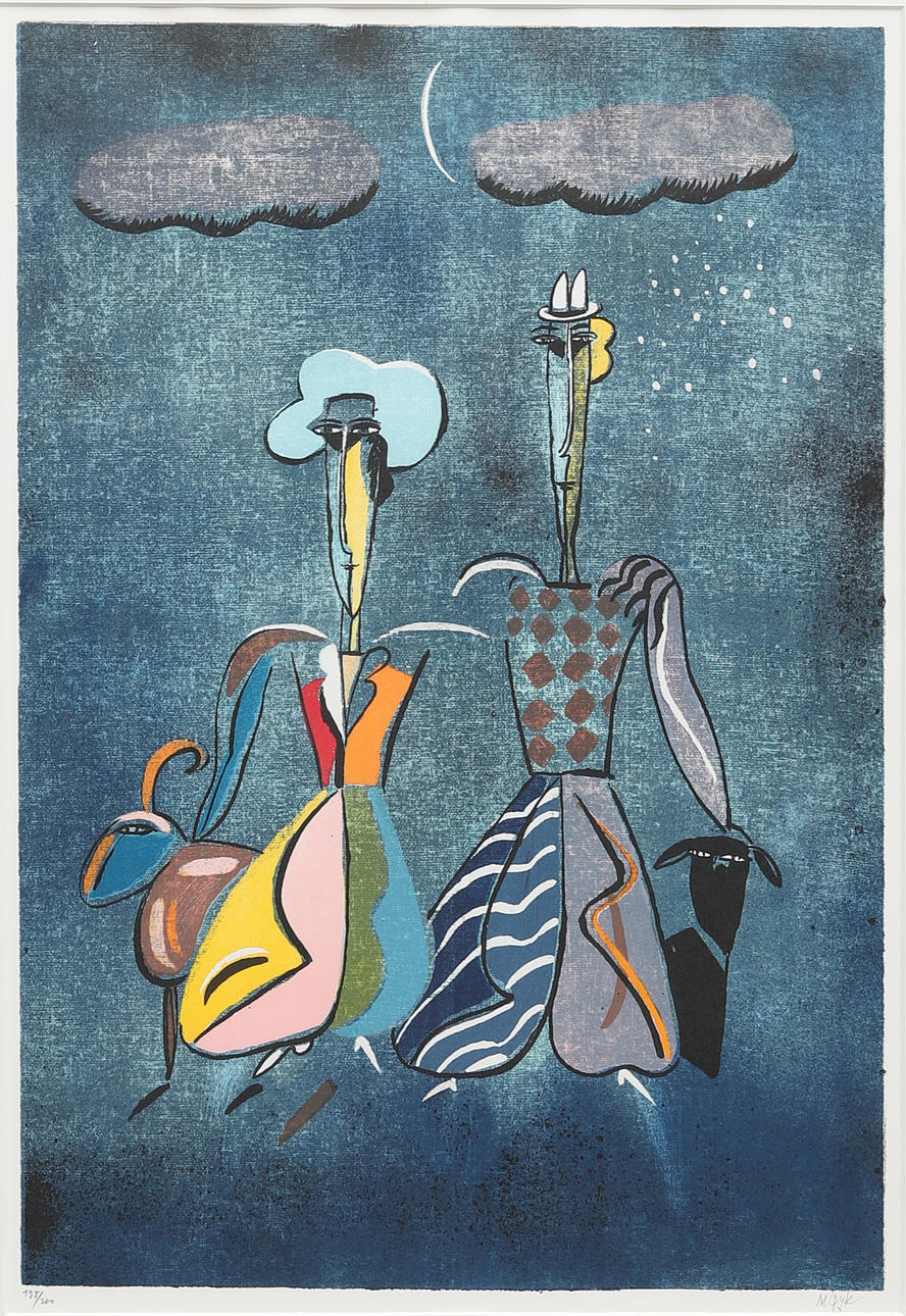 MADELEINE PYK. Figure composition, lithograph, signed and numbered 198/200.