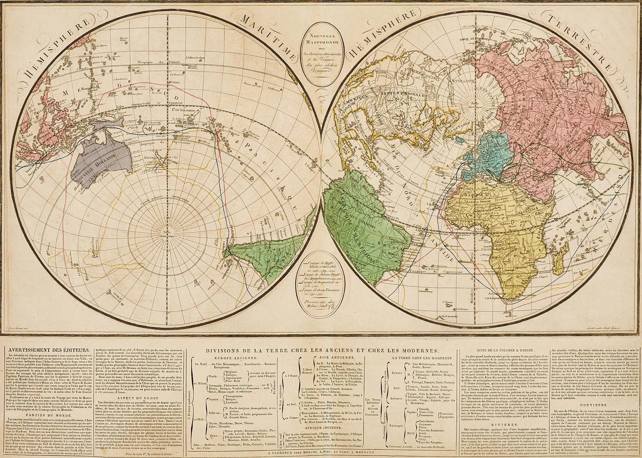 MOLINI, Nouvelle Mappemonde, (1806) 1807.